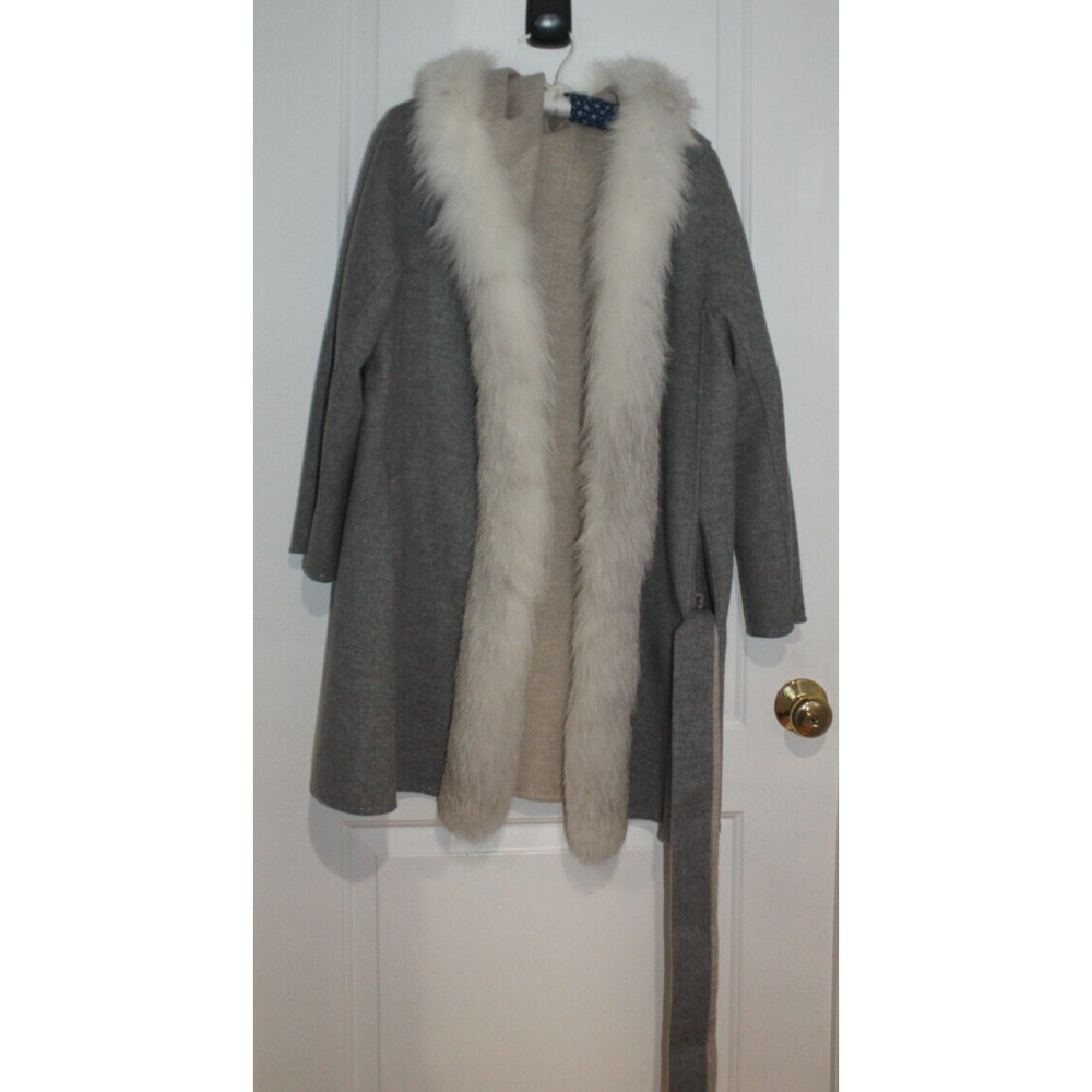Ing Loro Piana Guy La Roche Natural Fawn Light Fox Finland Fur Coat XS Gray